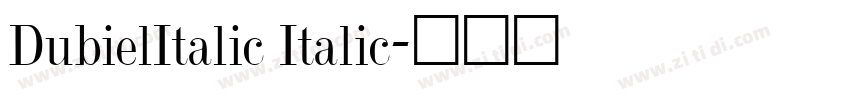DubielItalic Italic字体转换
